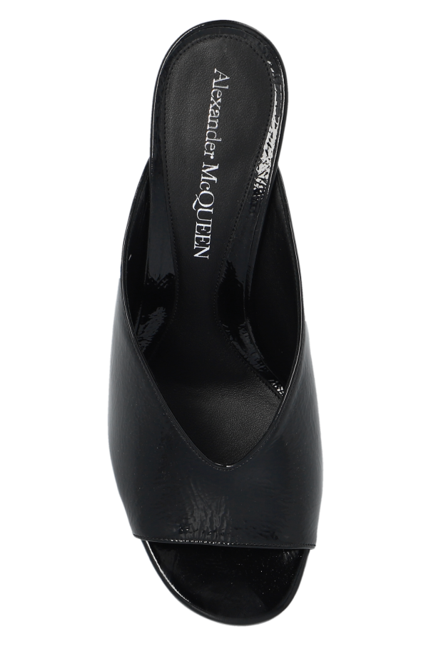 サンダル・ミュール Alexander Mcqueen Slipper In Pelle Alexander McQueen Slippers and Clogs Women Rubber Red/Bright